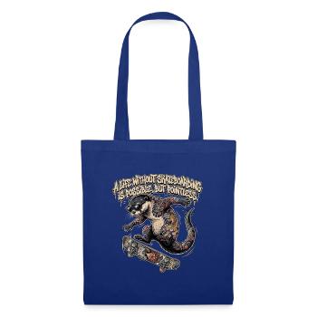 Skateboarding Otter - Stoffbeutel - Royalblau - Vorne