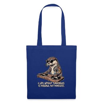 Otter Turntable Dj - Stoffbeutel - Royalblau - Vorne