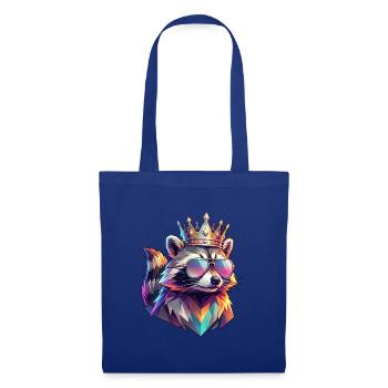Poly Art König der Waschbären - Stoffbeutel - Royalblau - Vorne