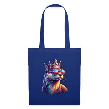 Poly Art Otter - Stoffbeutel - Royalblau - Vorne