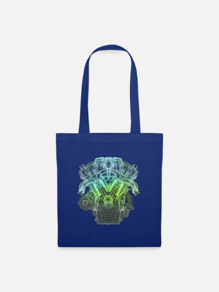 Röntgen Motor Maschine - Stoffbeutel - Royalblau