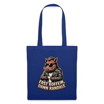 Kaffee Randale Wildschwein - Stoffbeutel - Royalblau - Vorne