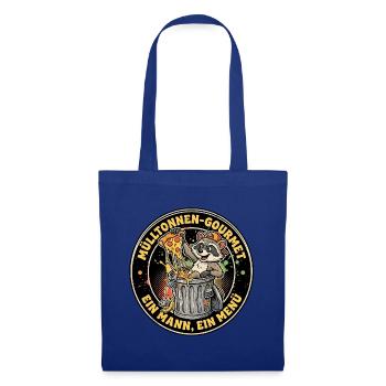 Gourmet Waschbär Müll - Stoffbeutel - Royalblau - Vorne