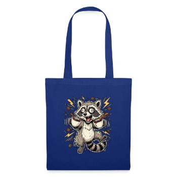 ADHS Kaffee Waschbär - Stoffbeutel - Royalblau - Vorne