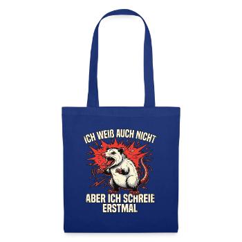Schrei Ratte - Stoffbeutel - Royalblau - Vorne