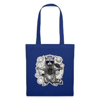 Kosmischer Waschbär - Stoffbeutel - Royalblau - Vorne