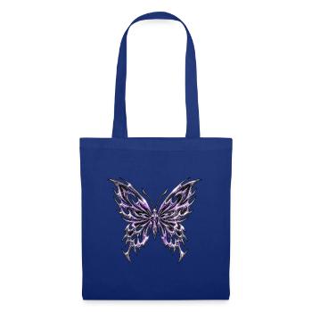 Chrom Schmetterling - Stoffbeutel - Royalblau - Vorne