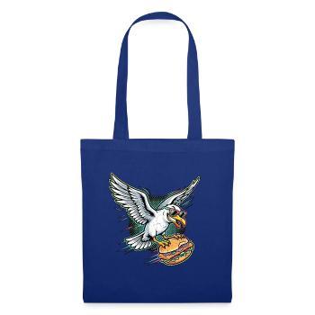 Fischbrötchen Möwe - Stoffbeutel - Royalblau - Vorne