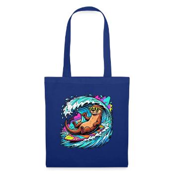Relaxed Surfer Otter - Stoffbeutel - Royalblau - Vorne