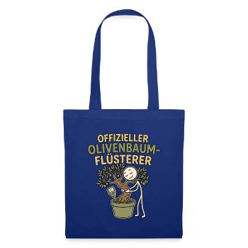 Olivenbaum Flüsterer - Stoffbeutel - Royalblau - Vorne