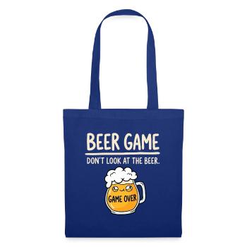 Bier Spiel Nicht Gucken - Stoffbeutel - Royalblau - Vorne
