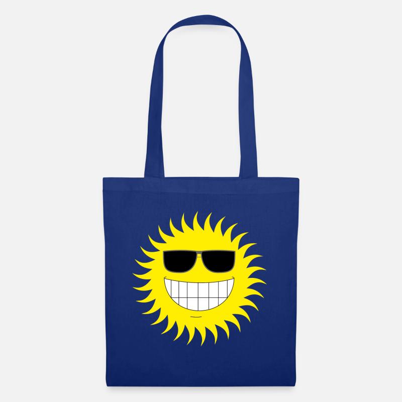 Sonne - Stoffbeutel - Royalblau
