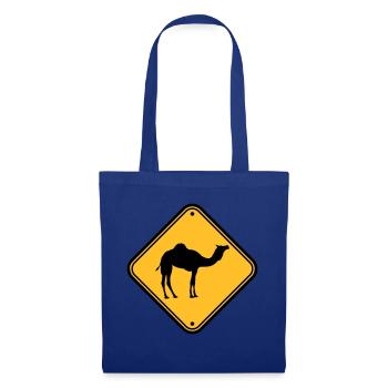 Avertissement de danger de bouclier prudence Attention est venu - Sac en tissu - bleu royal - Devant