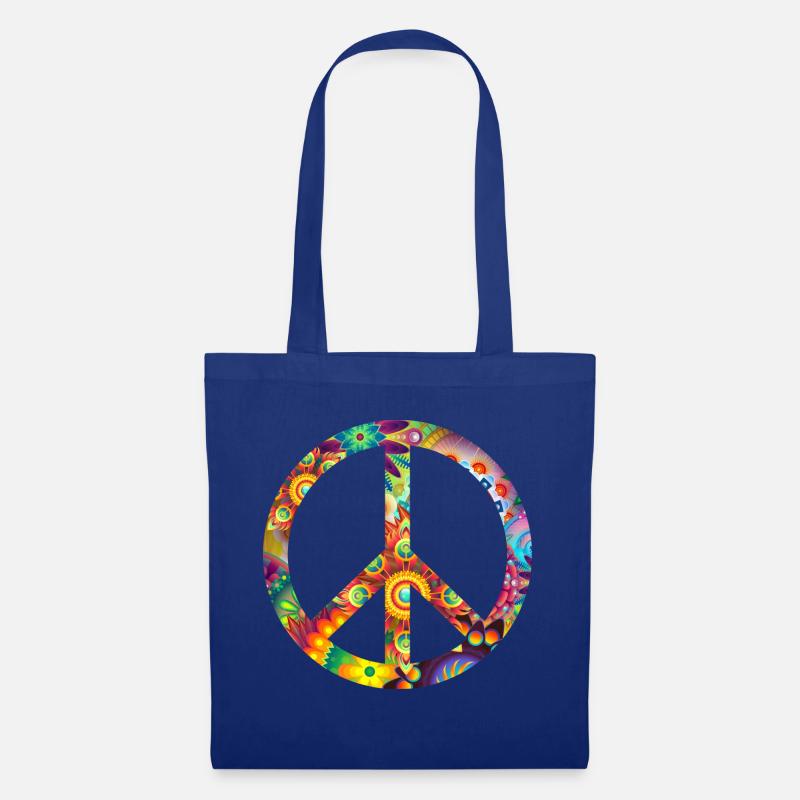 Peace - Stoffbeutel - Royalblau