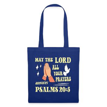 Psalm 20:5 May the Lord... - Tote Bag - royal blue - Front