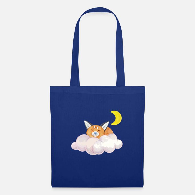 Sleeping cat cloud moon night gift - Tote Bag - royal blue