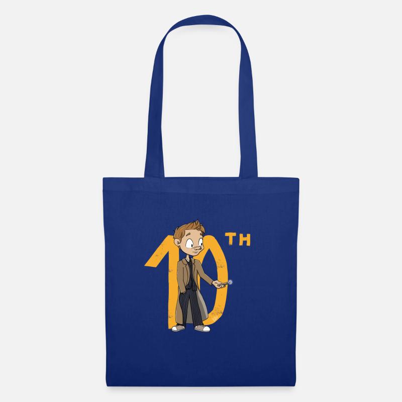 Le 10e Docteur, version chibi - Sac en tissu - bleu royal