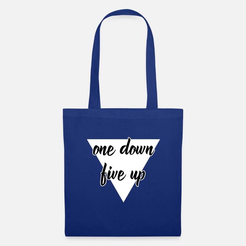 One Down Five Up design white - Stoffbeutel - Royalblau