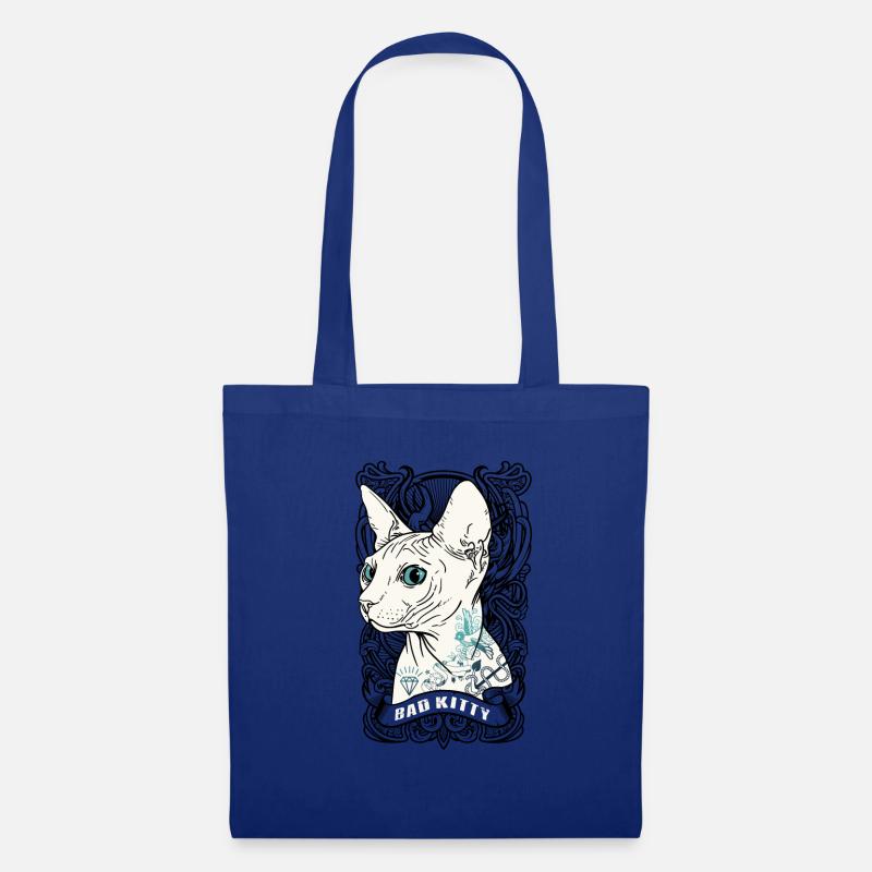 Geschenk Katze Mieze Haustier Geschenkidee - Stoffbeutel - Royalblau