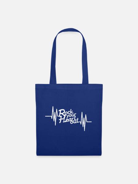 Herz Rock heavy Metal Geschenk Hardrock Festival - Stoffbeutel - Royalblau