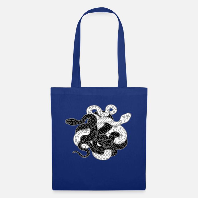 Schlangen Geschenk für Yin Yang Python Kobra Fans - Stoffbeutel - Royalblau