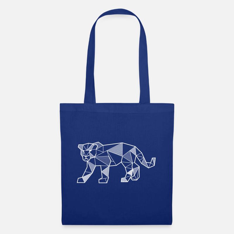 Panther geometrisch Tier Dreieck Hipster Geschenk - Stoffbeutel - Royalblau