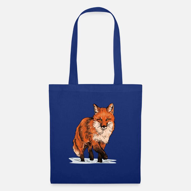 Fuchs in Wildbahn - Stoffbeutel - Royalblau