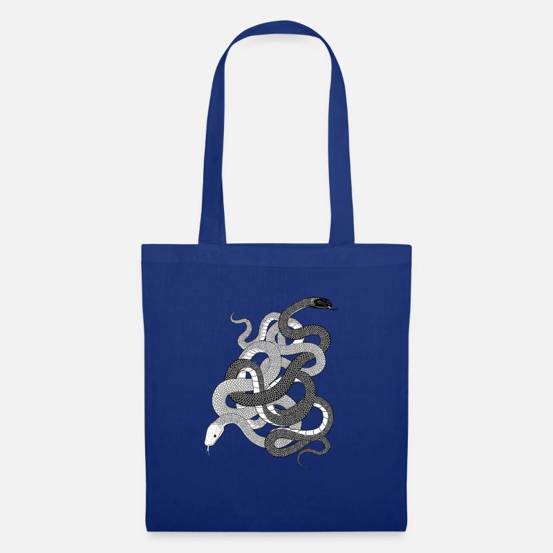 Schlangen Geschenk python anaconda snake - Stoffbeutel - Royalblau