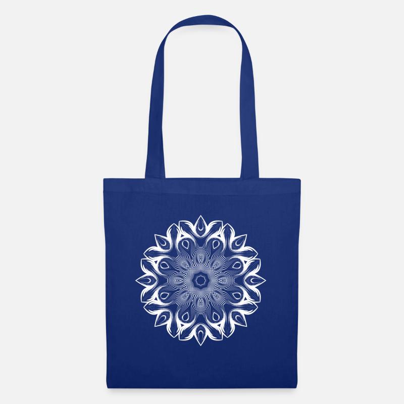 Wonderland weiß | Geschenkidee - Stoffbeutel - Royalblau