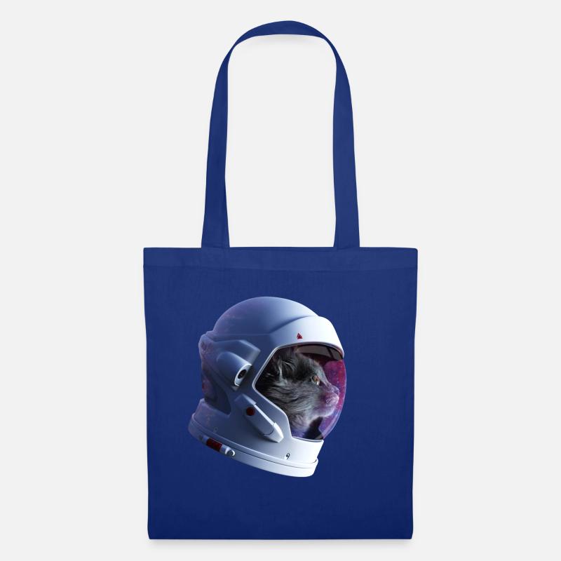 Katze Meow Kitty Astronaut Katzenmutti - Stoffbeutel - Royalblau