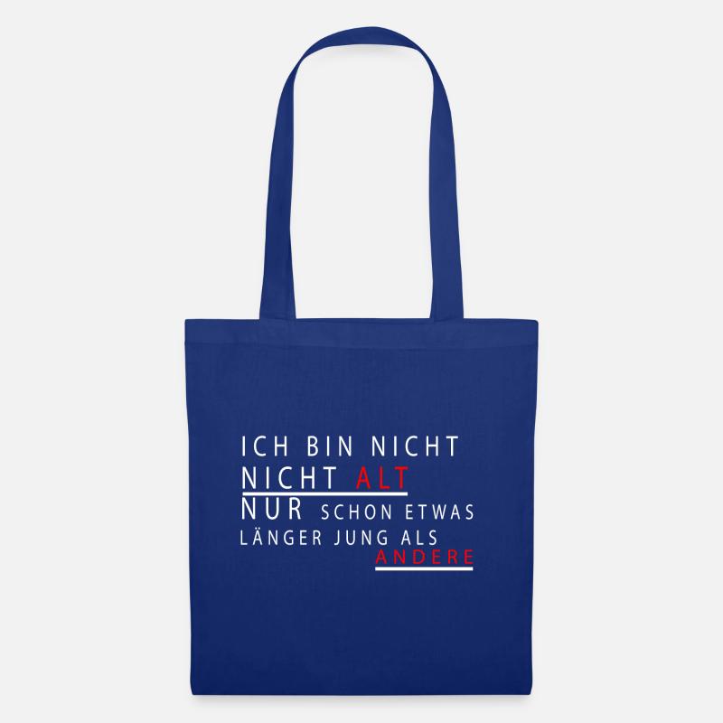 Ich bin nicht alt - Stoffbeutel - Royalblau