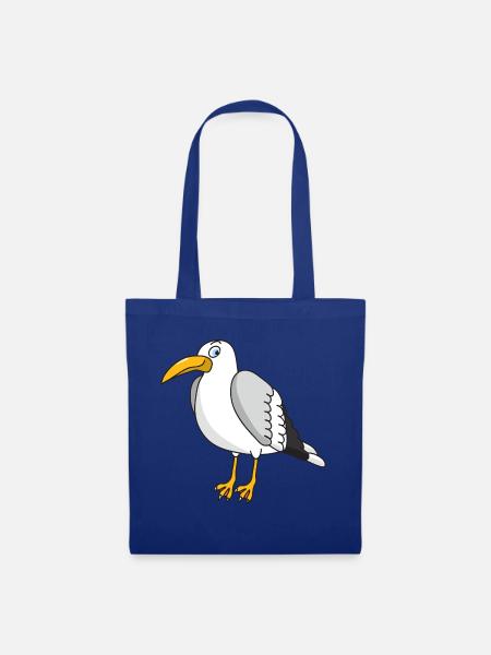 Möwe - Stoffbeutel - Royalblau