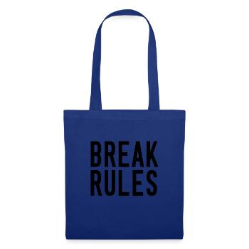 break rules black - Stoffbeutel - Royalblau - Vorne