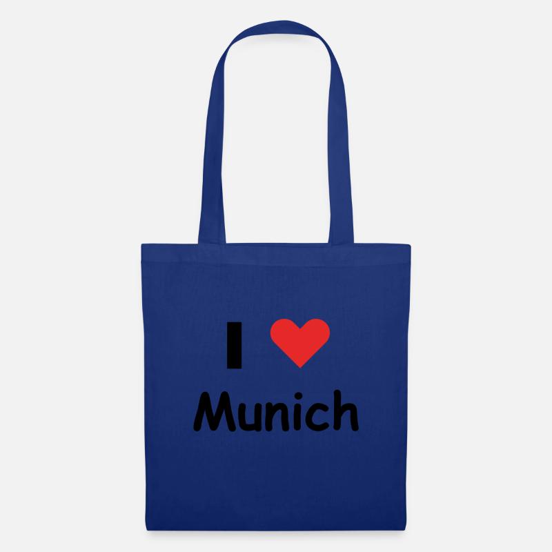 I Love Munich - Stoffbeutel - Royalblau
