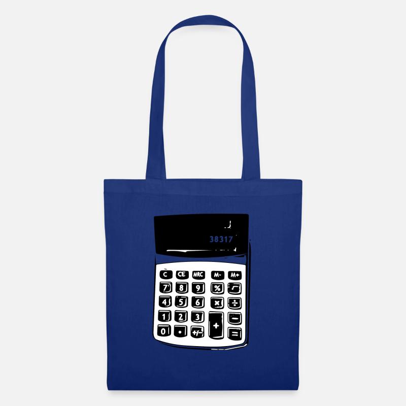 Taschenrechner Nostalgie - Stoffbeutel - Royalblau