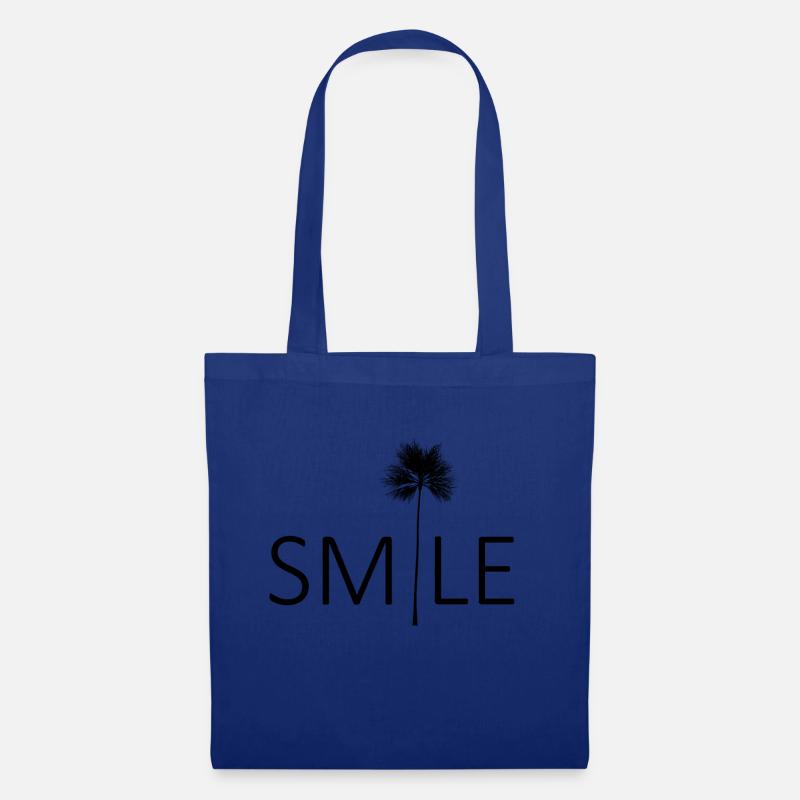 Smile Palme Geschenk - Stoffbeutel - Royalblau