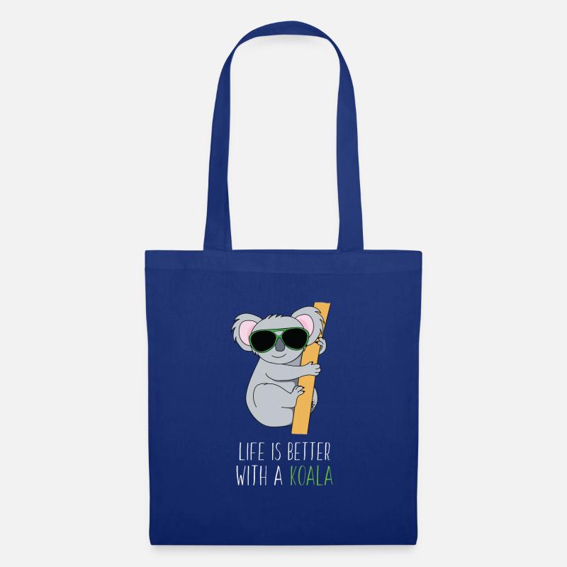 Life is better with a Koala - Stoffbeutel - Royalblau
