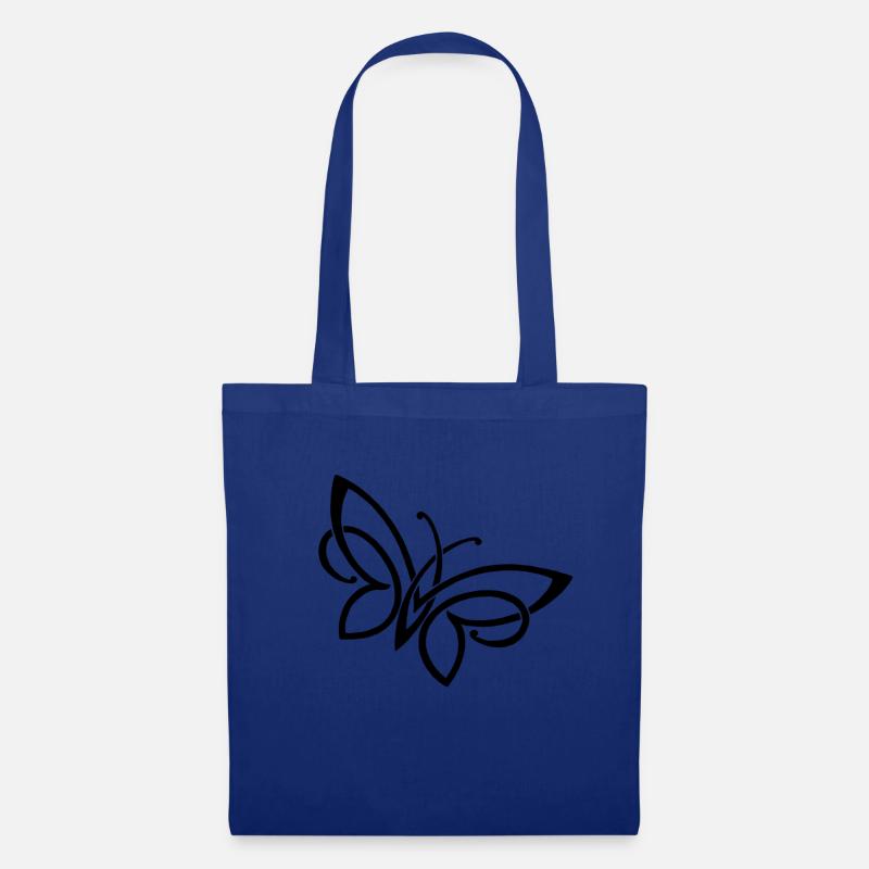 schlichter Schmetterling - Stoffbeutel - Royalblau