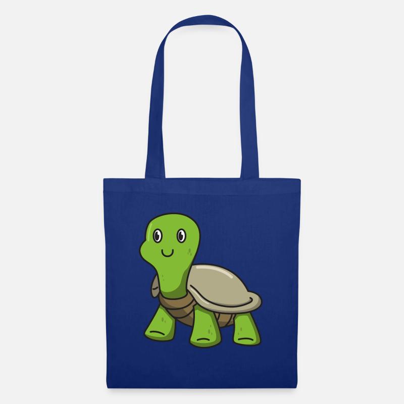Schildkröte Geschenk Tier Natur Comic Kinder süß - Stoffbeutel - Royalblau