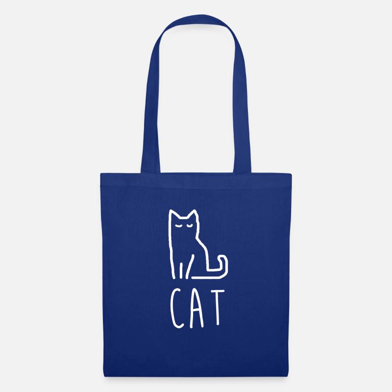 Cat Katze Geschenkidee - Stoffbeutel - Royalblau