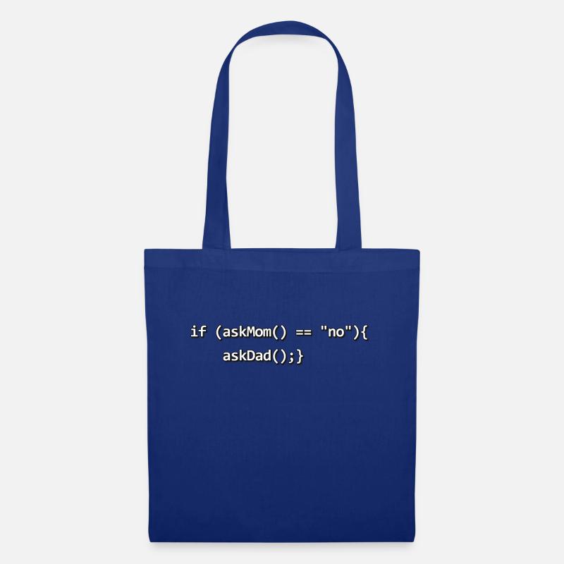 Wenn IF Mutter Vater Quellcode Programmierer Nerd - Stoffbeutel - Royalblau