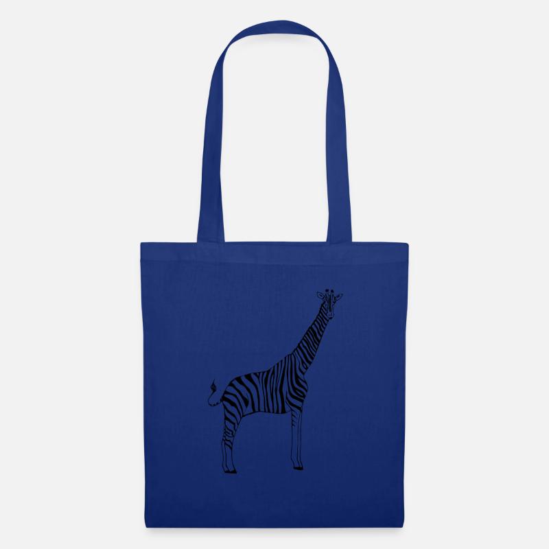 zebra giraffe - Stoffbeutel - Royalblau