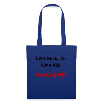 Lustiger Spruch ich kann das - Stoffbeutel - Royalblau - Vorne