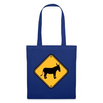 Remarque danger signe avertissement attention précaution ese - Sac en tissu - bleu royal - Devant