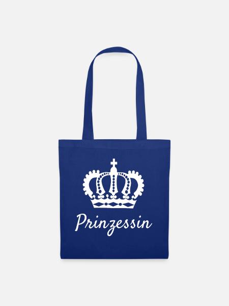 Prinzessin Krone - Stoffbeutel - Royalblau