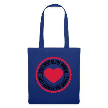 sticker sticker button circle round heart love mam - Tote Bag - royal blue - Front
