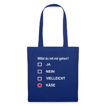 Will you go out with me? funny gift idea - Tote Bag - royal blue - Front