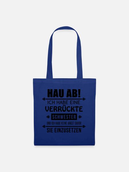 Hau ab - Stoffbeutel - Royalblau