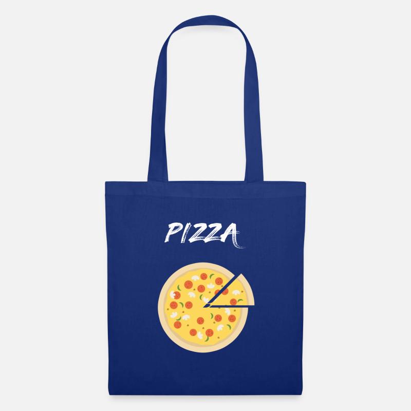 Pizza - Stoffbeutel - Royalblau