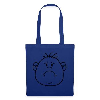 face head sad cry howl traenen ungluec - Tote Bag - royal blue - Front